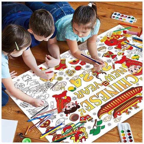 Dpkow Poster Gigante Da Colorare, Con Pennarelli 118 X 84,7 Cm - Foto 2