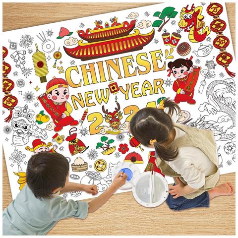 Dpkow Poster Gigante Da Colorare, Con Pennarelli 118 X 84,7 Cm - Foto 5