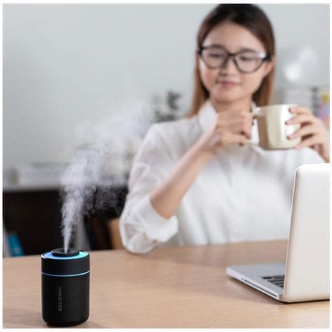 Umidificatore Per Casa, Camera Da Letto E Dormitorio Con Nebulizzazione Continua /intermittente, Luce Notturna A 7 Colori, Funzionamento Silenzioso E Spegnimento Automatico Black - Foto 2