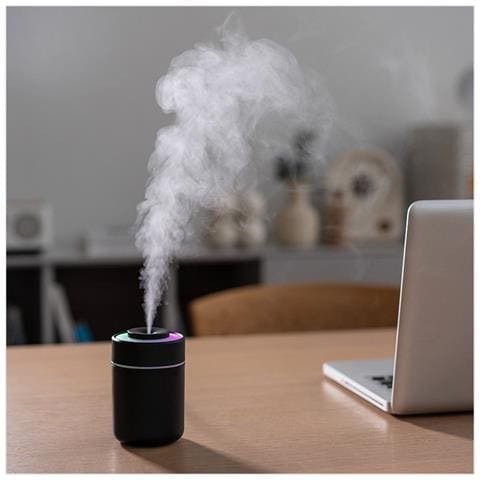 Umidificatore Per Casa, Camera Da Letto E Dormitorio Con Nebulizzazione Continua /intermittente, Luce Notturna A 7 Colori, Funzionamento Silenzioso E Spegnimento Automatico Black - Foto 4