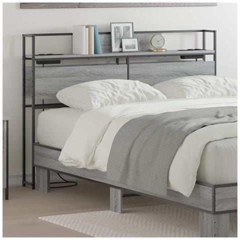Testata contenitore Grigio sonoma 160 cm Legno multistrato - Foto 2