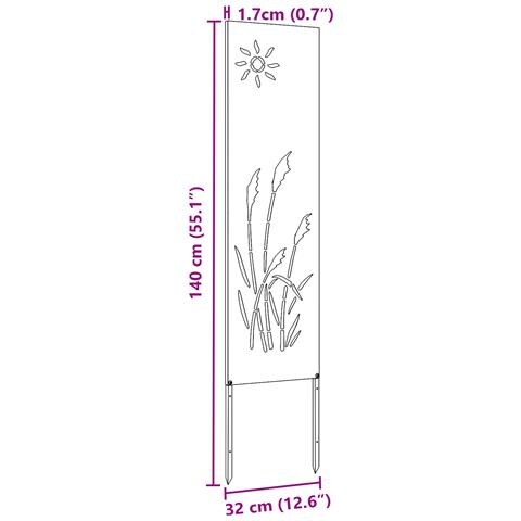 Pannello Decorativo da Giardino Altro Argento 32 x 140 cm - Foto 9