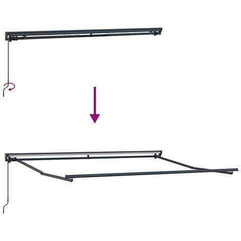Struttura della tenda Antracite 3,5 x 2,5 m - Foto 9