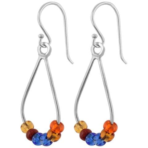 Ciondolo A Goccia In Argento Con Multicristallo In Argento Sterling 925 - Foto 1