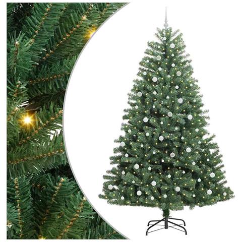 Albero di Natale Artificiale con Rami Pieghevoli Verde 240 cm - Foto 1