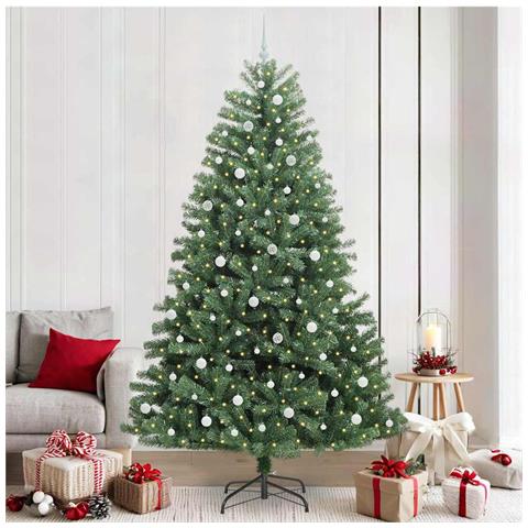 Albero di Natale Artificiale con Rami Pieghevoli Verde 240 cm - Foto 2