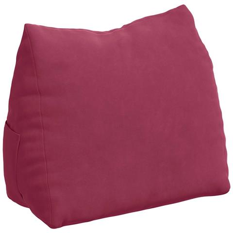 Cuscino per Schiena Rosso Vino 45 x 20 x 35 cm Tessuto in Cords - Foto 1