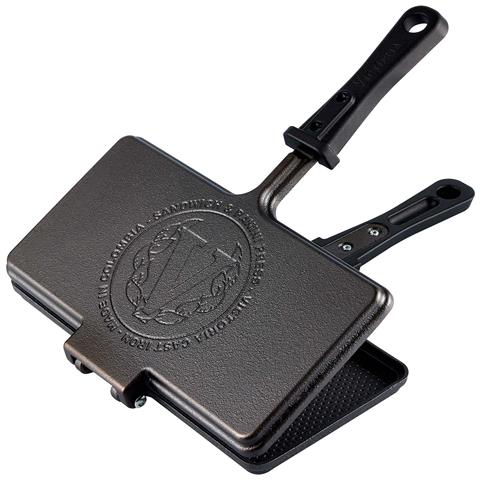 Victoria 33804 Tostiera In Ghisa Stagionata Per Panini 27x14cm, Piastra Doppia Senza Pfoa  Nero - Foto 1