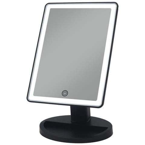 Specchio Per Trucco Led Con Luci Su Quattro Lati - Doppia Alimentazione A Batteria E Usb Black - Foto 1