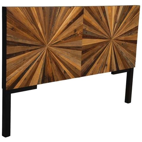Testiera In Legno Di Recupero Marrone 160x7x100h Cm - Foto 1