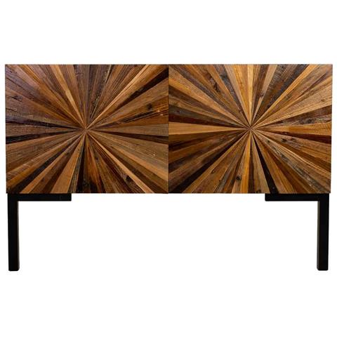 Testiera In Legno Di Recupero Marrone 160x7x100h Cm - Foto 2