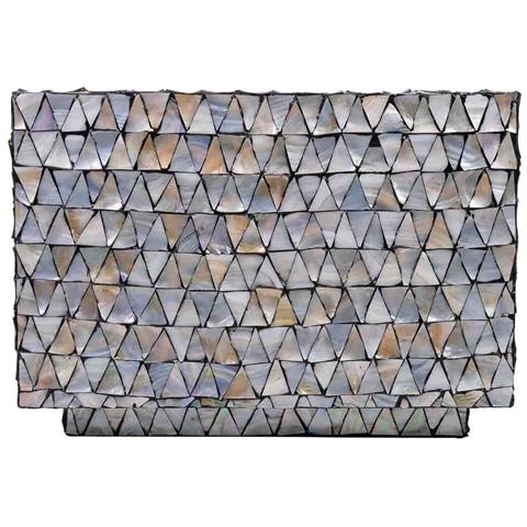 Tavolo Da Caffè In Legno E Madreperla Grigia 65x65x45h Cm - Foto 2