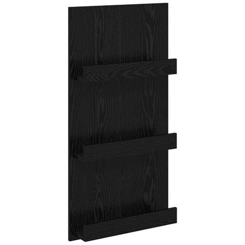 Scaffale per riviste Rovere Nero 51 x 11 x 102 cm - Foto 1