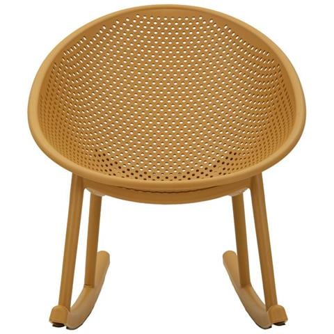 Set Di 2 Sedie A Dondolo Vkh1086-giallo-plastica-66x88x80 Cm - Foto 2