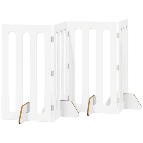 Recinto pieghevole per animali 4 pcs Bianco 201 x 38 x 90 cm - Foto 1