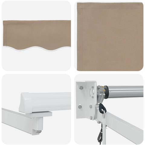Tettuccio Elettrico Retrattile Beige 4 × 3 m - Foto 9