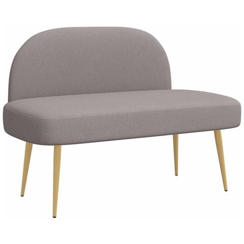 Panchina imbottita con schienale Tortora 110 x 60 x 76 cm - Foto 1