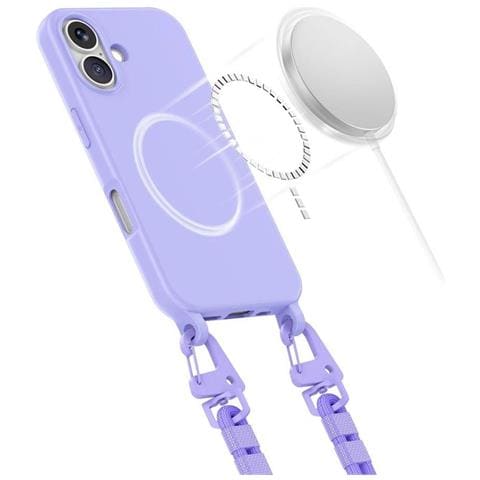 Custodia Con Cinturino Per Iphone 16 - Viola - Foto 6
