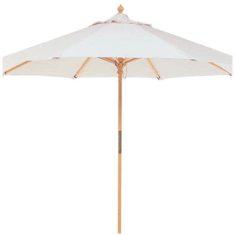 Ombrellone in legno naturale per esterno diametro cm 250 telo cotone - Foto 2