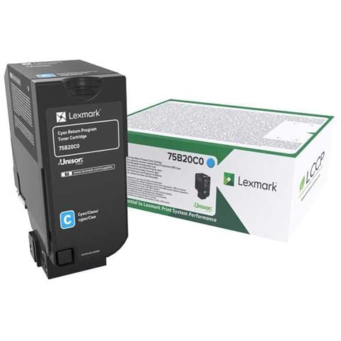 75B20C0 Toner Originale Ciano per CX727de / CS727de / CS728de Capacità 10000 Pagine - Foto 1