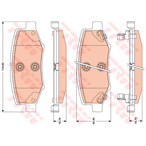 Kit Pastiglie Freno Gdb4145 - Foto 3