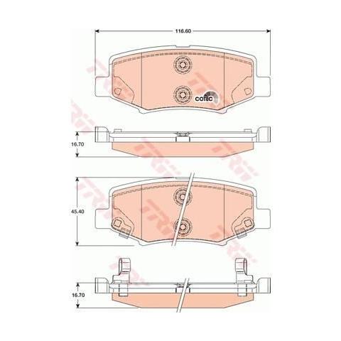 Kit Pastiglie Freno Gdb4145 - Foto 1