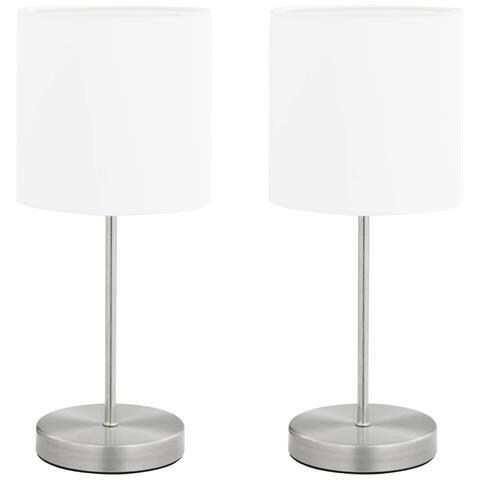 Lampade da Tavolo 2 pz Pulsanti Touch Bianche E14 - Foto 1
