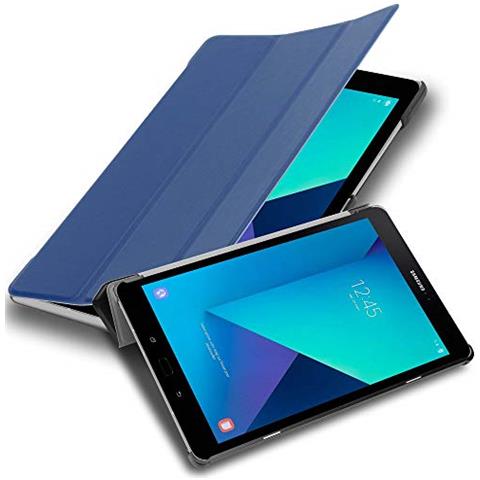 Custodia Per Tablet Compatibile Con Samsung Galaxy Tab S3 (9.7"" Zoll) Sm-t820n / T825n In Blu Scuro Jersey - Coperchio Protettiva Ultra Sottile Con Funzione Auto Wake Up E Stand - Foto 1