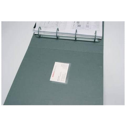 Tasche Adesive Portabiglietti Ppl 60x95 Mm Trasparente Apertura Lato Lungo Conf. Da 10 - Kf27039 - Foto 1