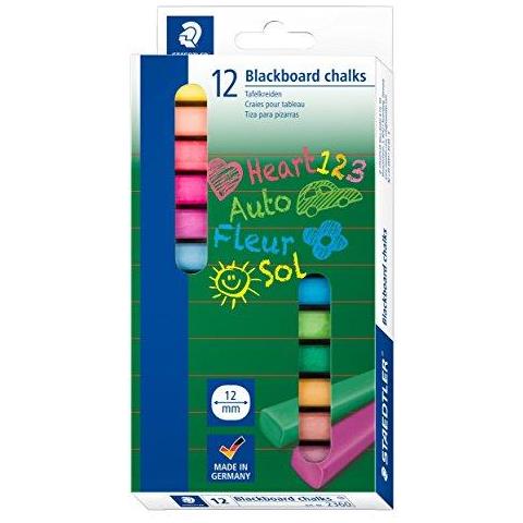 (2360) - Spessore 12mm Colorate Lavagna Gessi - Confezione Da 12 Colori Assortiti - Foto 1