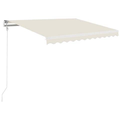 Tenda da Sole Retrattile Manuale con LED 350x250 cm Crema - Foto 1