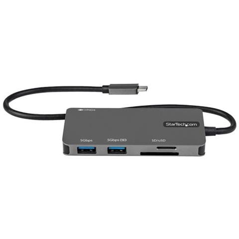 Adattatore multiporta USB C - Da USB-C a 4K HDMI, 100W Power Delivery Pass-through, slot SD /MicroSD, Hub USB 3.0 a 3 porte - USB Type-C Mini Dock - Cavo integrato da 30cm - Foto 2