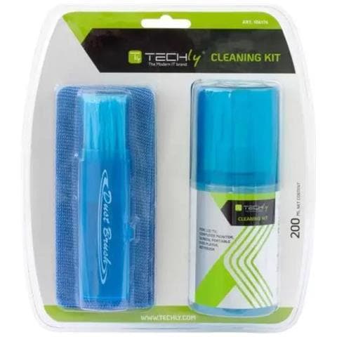 IAS-LCD200TY - Kit di Pulizia per Monitor LCD 200ml con Panno Microfibra e Pennello - Foto 1