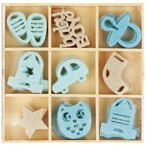 Forme In Feltro Blu E Marroni - Neonato - Foto 1