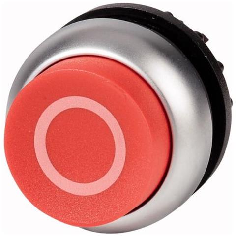 Eaton M22-dh-r-x0 Interruttore Elettrico Interruttore A Pulsante Nero, Metallico, Rosso - Foto 1