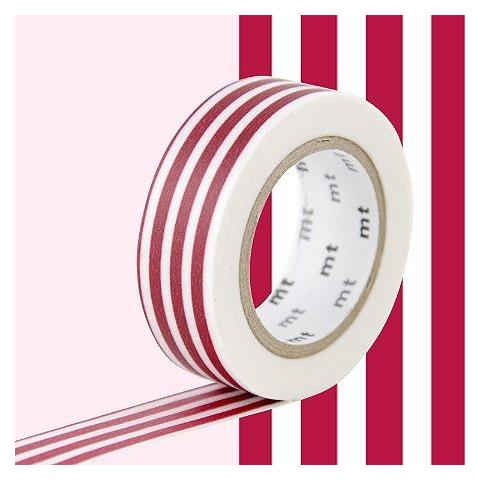 Nastro Adesivo Decorativo Linee - Rosso - 1,5 Cm X 7 M - Foto 1