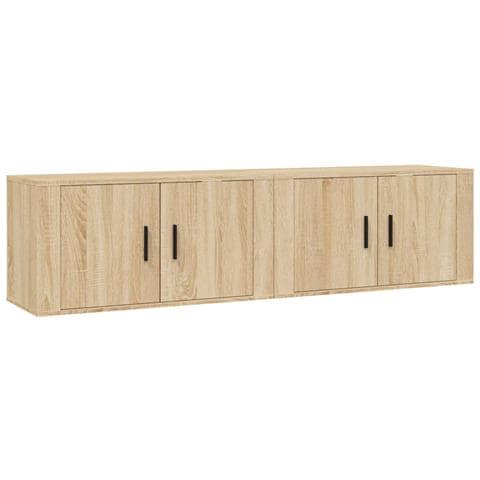 Mobili Porta Tv A Parete 2 Pz Rovere Sonoma 80x34,5x40 Cm - Foto 1