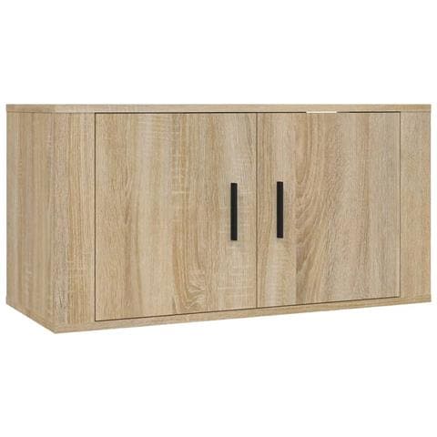 Mobili Porta Tv A Parete 2 Pz Rovere Sonoma 80x34,5x40 Cm - Foto 2