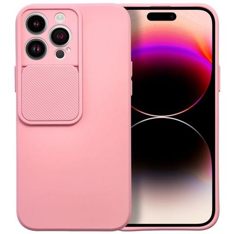 Custodia Tpu Silicone Slide Cover Case Per Apple Iphone 13 Pro Max Pink - Foto 1