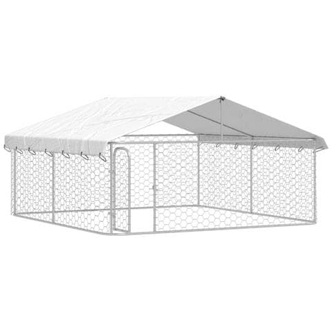 Gabbia per Cani da Esterno con Tetto 300x300x150 cm - Foto 2