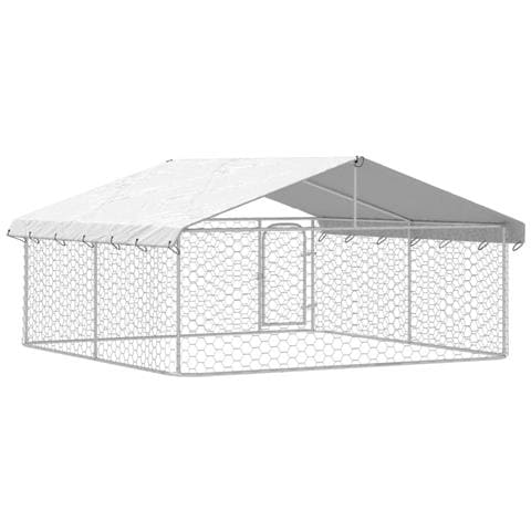Gabbia per Cani da Esterno con Tetto 300x300x150 cm - Foto 10