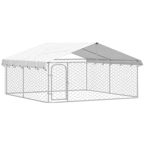 Gabbia per Cani da Esterno con Tetto 300x300x150 cm - Foto 1