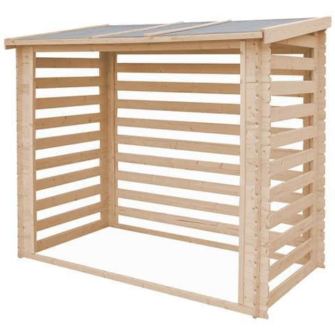 M202 Capanno Deposito Per Legname Da Giardino 146x232xa199 Cm / 5 M3 - Piccola Casetta In Legno, Rimessa Attrezzi, Deposito Bici - Foto 1