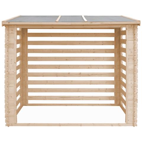 M202 Capanno Deposito Per Legname Da Giardino 146x232xa199 Cm / 5 M3 - Piccola Casetta In Legno, Rimessa Attrezzi, Deposito Bici - Foto 2
