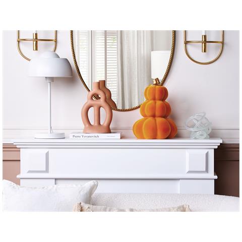 Accessorio Decorativo Kalamata Ceramica Velluto Moderno Glamour Arancione - Foto 1