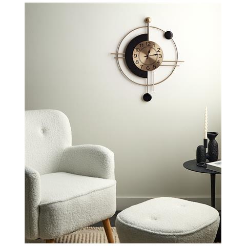 Orologio Da Parete Ferro Oro E Nero 59 X 67 Cm Allogny - Foto 1