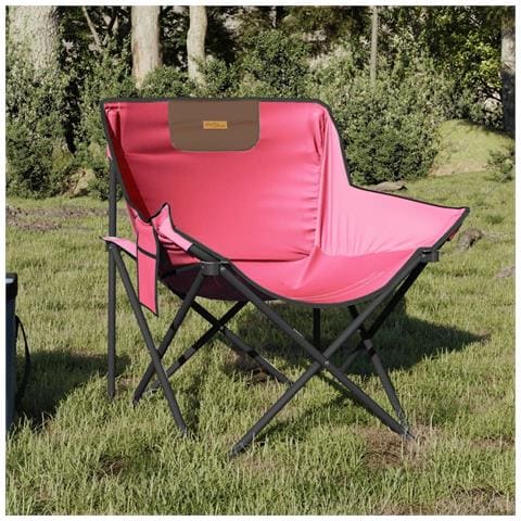 Sedie Da Campeggio Con Tasca Pieghevoli 2 Pz Rosa - Foto 1