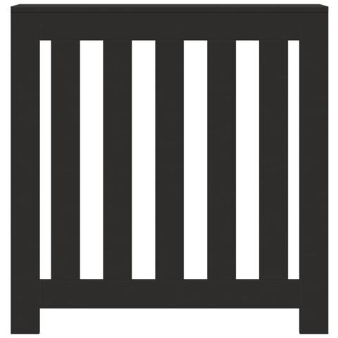 Copertura Termosifone Nera 78x20x82 Cm Legno Multistrato - Foto 3