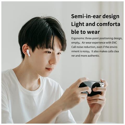 Auricolari Tws: Cancellazione Del Rumore A 6 Microfoni Per Un Audio Cristallino White - Foto 7