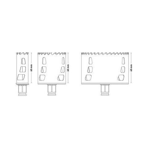 Expert Tough Material - Lochsge - Fr Kunststoff, Ziegelsteine, Weiche Fliesen, Edelstahlbleche, Holz Mit Metall - 152 Mm - Foto 1